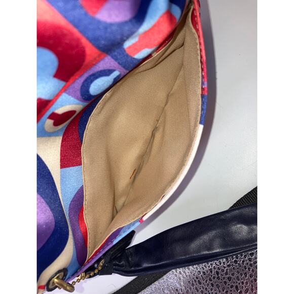 COACH 42178 LARGE COACH MULTI COLOR SIGNATURE NYLON WRISTLET - Picture 11 of 16